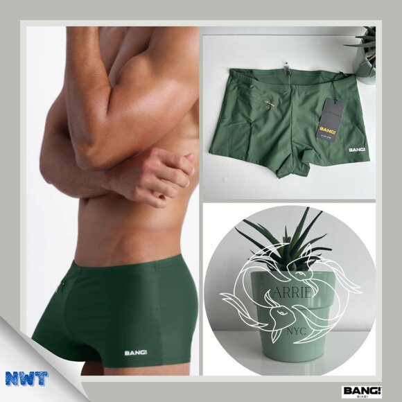 BANG! - ALPHA GREEN - Men's Swim Trunks - PRICE FIRM